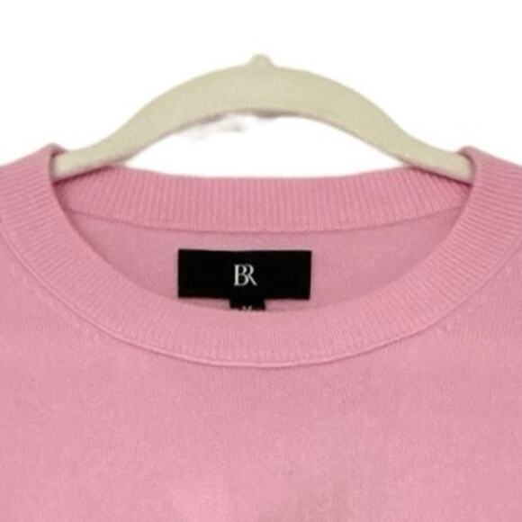 BR Banana Republic NWT 100% Cashmere Crewneck Sweater Pink Size Medium - Picture 3 of 10